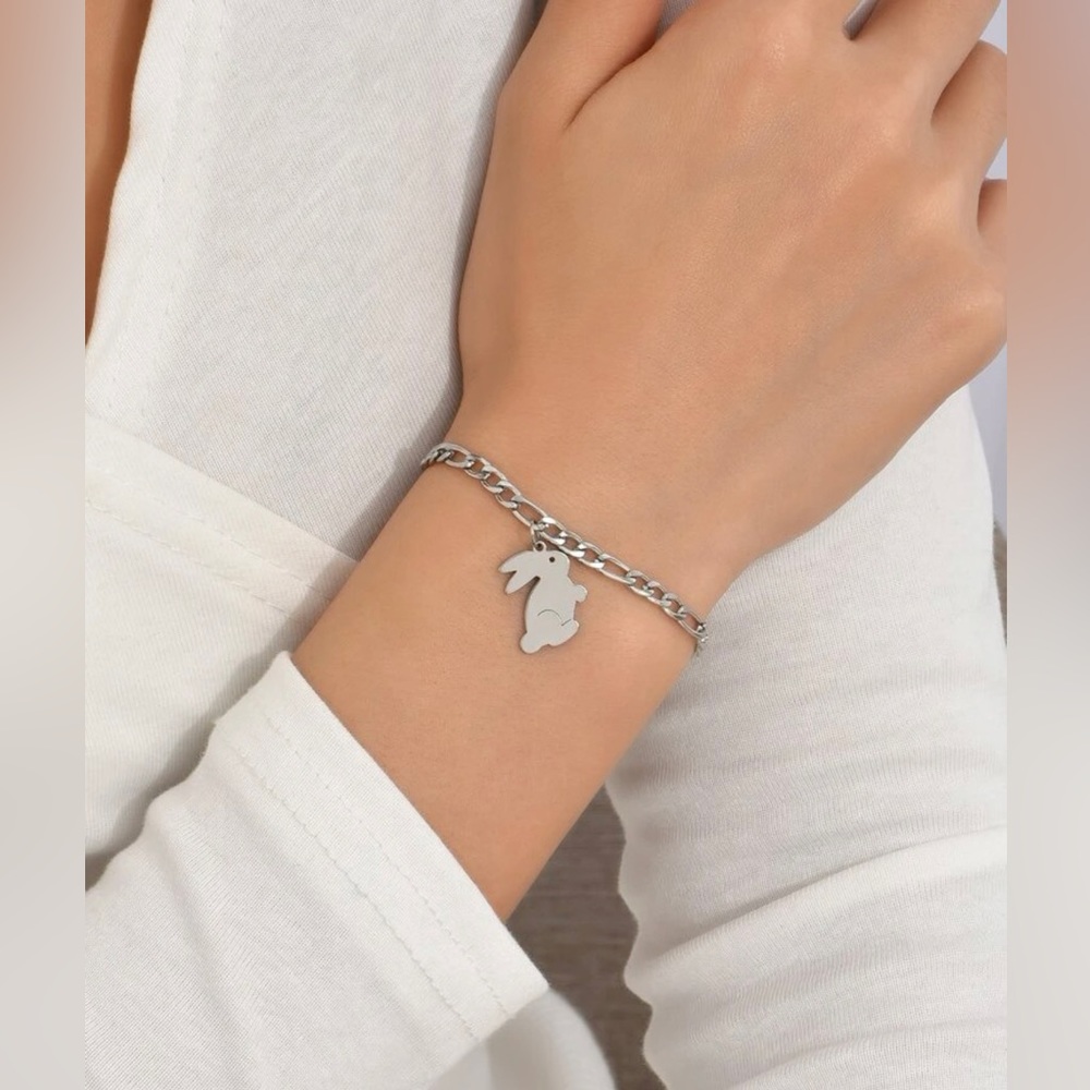 Cute Rabbit Charm Bracelet - Picture 2 of 8